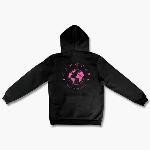 Hoodie | Black & Hot Pink