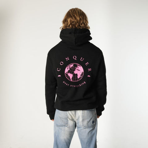 Hoodie | Black & Hot Pink